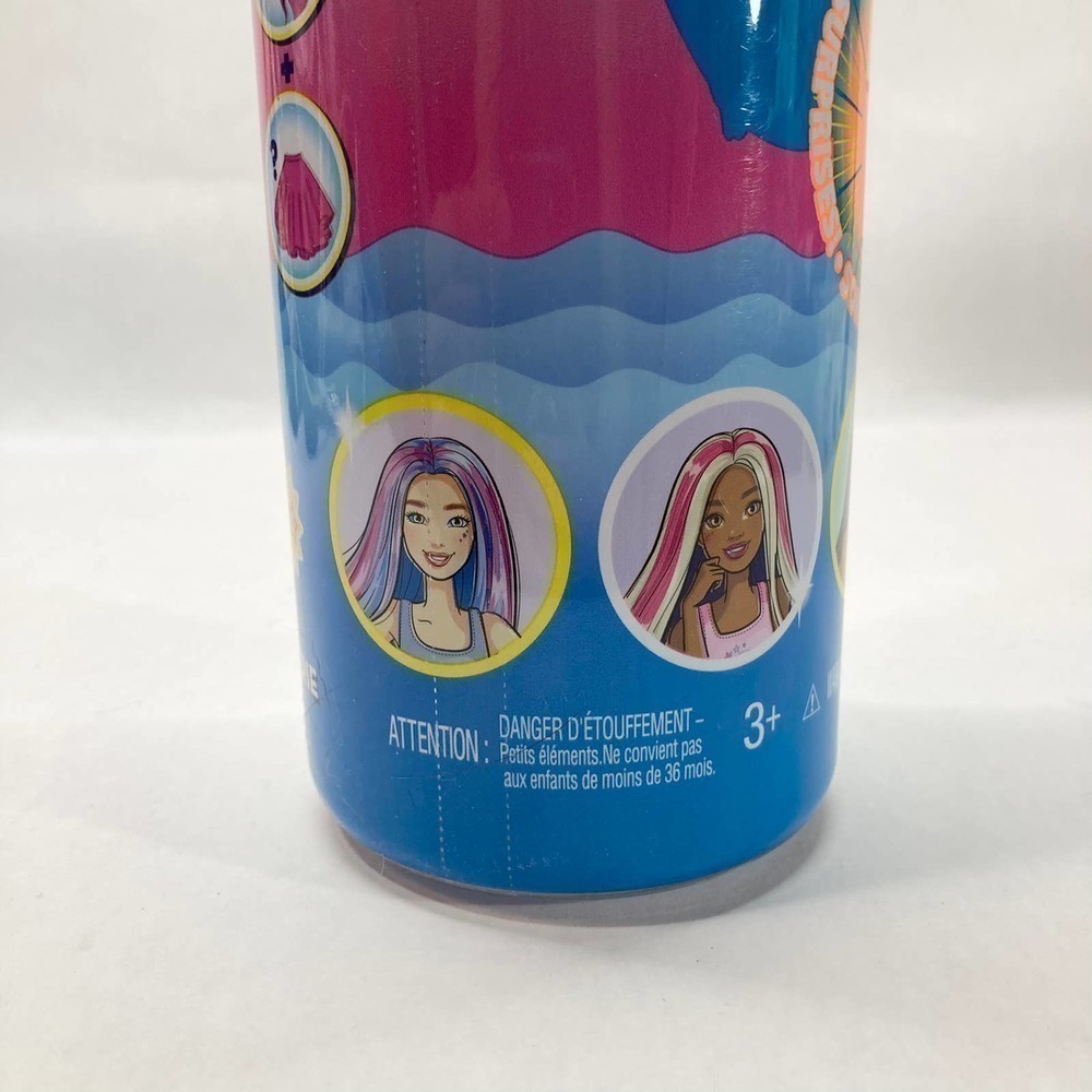 BARBIE Color Reveal Metallic Sunny N' Cool Series Doll 7 Surprises Orange Tube - Picture 13 of 15